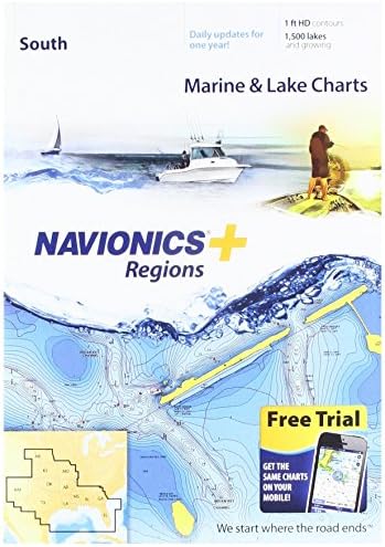 Navionics Plus Regiões South Marine e Lake Charts em SD/MSD