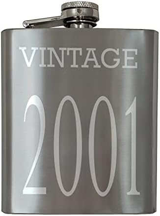 Vintage 2001-7 Oz Conjunto de presentes retangulares de frasco | Ótimo presente de 22º aniversário