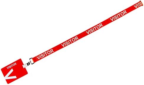 Eastex 25pcs Batidos de visitantes Chaço de cordão com PVC Plastic Card Pass - Visitante cordão - cordão da Breakaway