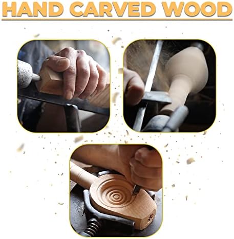 ONART HOME - 4 PACK - Molde de biscoito de madeira para assar moldes esculpidos prensa luar molde de molde de cozinha moça