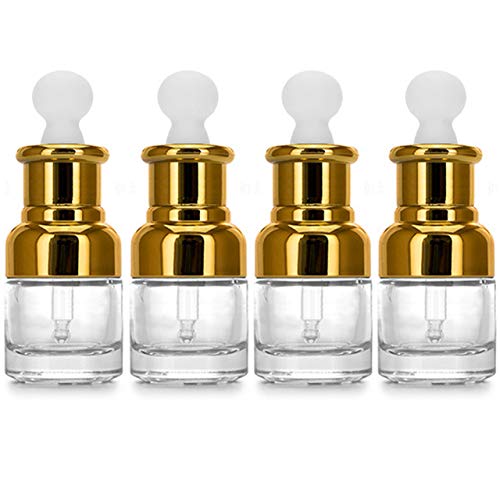 4pcs Garrafas de óleo essencial de alto grau Cosmético Substituído garrafa de garrafa de garrafa de garrafa de gotas