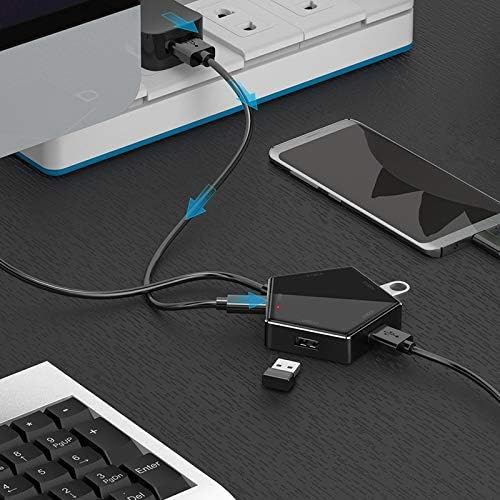 UXZDX Usb Hub ， Quatro cubo USB 3.0 com micro orifício de energia externa High Speed ​​Four Port Splitter