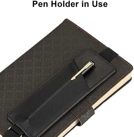 Titular de caneta elástica ajustável, detentor de caneta para caderno, notebook Pen titular, manga de caneta, detentor do diário, porta -lápis para caderno, bolsa com elástico, segure 2 ou 3 canetas, couro PU