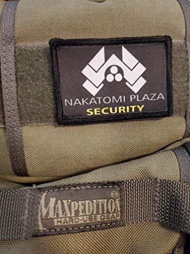 2x3 Die Hard Nakatomi Plaza Segurança Tactical Militar Moral Patch. Hook and Loop fabricados nos EUA perfeitos para a sua mochila, bolsa de embalagem, equipamento Molle, chapéu ou boné do operador!