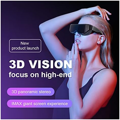 Compatível para a cabeça all-in-one montada em memória de 256 GB 3d Android Video Smart Glasses 3DVR 1000 polegadas Tela