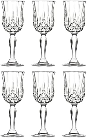 Glass de bebidas alcoólicas Barski - copos de capa - conjunto de 6 - vidro - vidro de cristal - projetado - use -o para