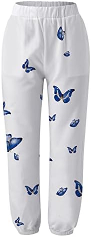 Calça de linho de algodão Capri Pants Women Casual Summer Capri Pants com bolsos Alta cintura Calça de leão de dente -de