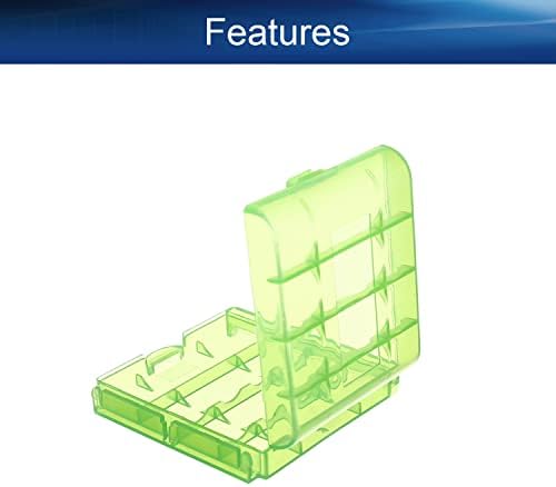 Bettomshin 4 x AA/AAA Battery Storage Case Organizer Box Green