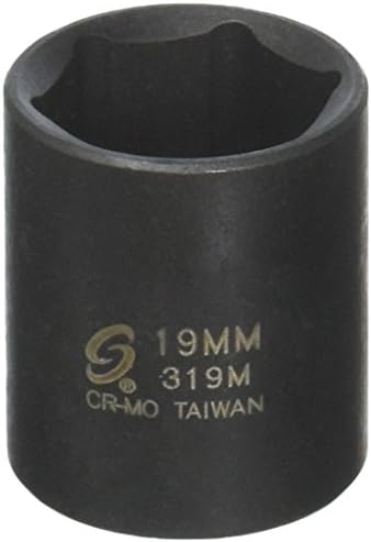 Sunex 319m de 3/8 de polegada de acionamento de 19 mm de impacto