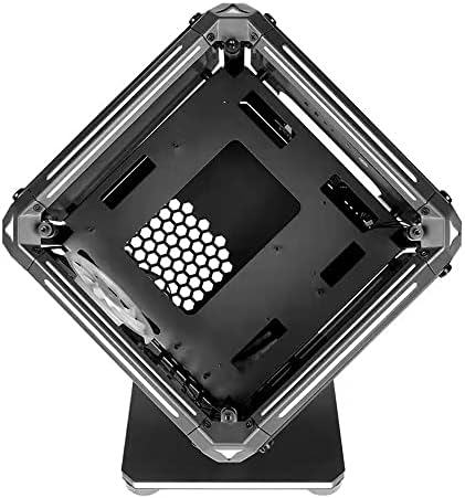 EDIY PC Case para Micro-ATX Mini ITX Cubo de computador CASE COM RGB BARRA DE LUZ DE VIDRO MEDERADO DE VIDRO CHASSIS DE DESPESSÃO