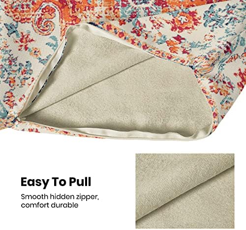 Aeioae boho travesseiro tampa de 18x18 polegadas de 2 polegadas, capa de almofadas de arremesso de padrão de carpete,