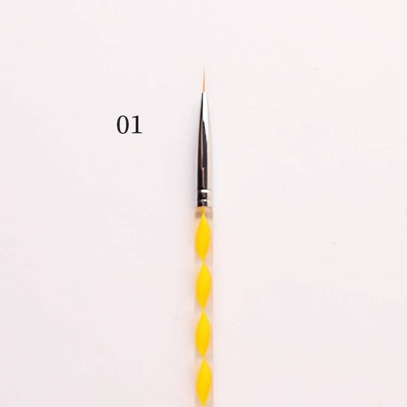 Liruxun Extension Acrílico Lineador de unhas de unhas Brush 3D -Linha de desenho de desenho de caneta francesa Lidra UV Pincadeiras de pintura de gel Ferramentas de construção