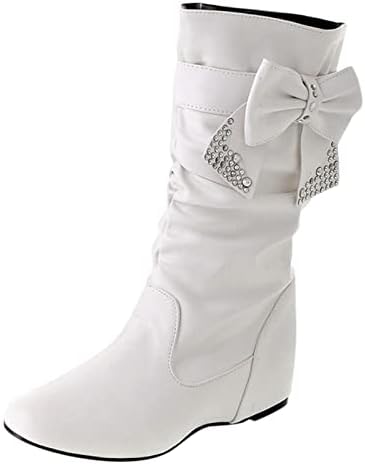 Botas de chuva de botas de botas de cowboy feminino botas de chuva western botas de neve de neve jeans botas de caminhada botas de botas pretas coxa