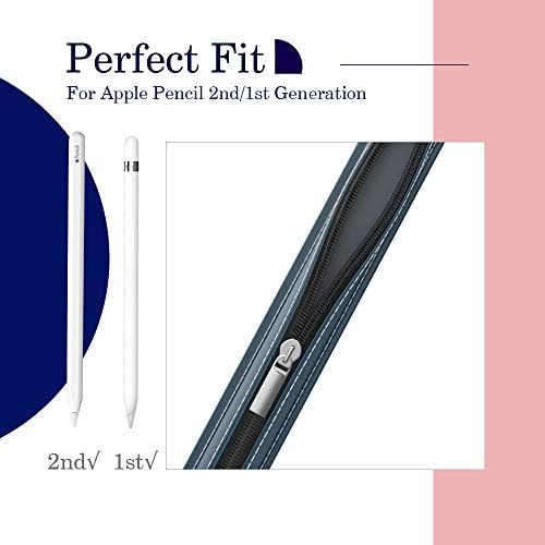 Moko Lápis Caixa Apple Lápis Apple 1/2ª, capa de zíper em couro PU de manga lápis Fita de bolsa Novo iPad 10th Generation 2022,