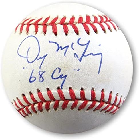 Denny McLain assinou autografou a Al Baseball Tigers 68 CY inscrito JSA AI97766 - Bolalls autografados