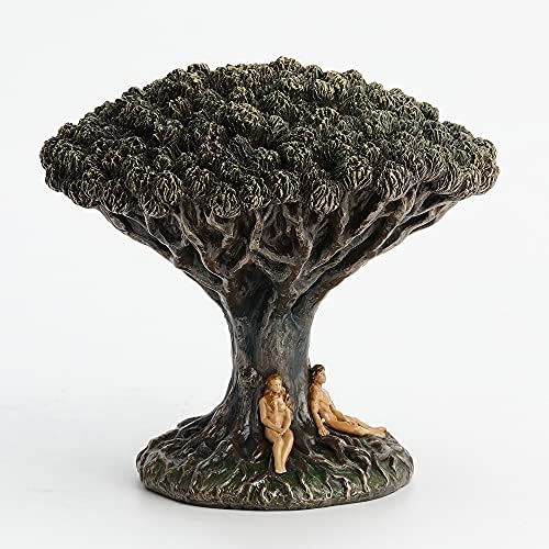 Design Veronese 6 3/4 de polegada de altura Wiccan Triple lua sigil árvore de vida elenco frio escultura bronzeada escultura Celta Nórdica