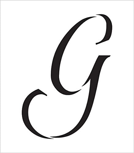 Monograma graciosa estêncil - G - STCL1907 - Por Studior12