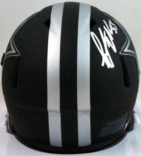 Leighton Vander Esch Esch autografou Dallas Cowboys Eclipse Mini Capacete -Fanático - Mini Capacetes Autografados da NFL