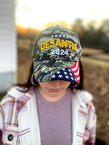 Campanha presidencial de Ron DeSantis 2024 Made in America Não fauci My Florida Mesh Backer Trucker Hat Camo Caminho bordado Caps