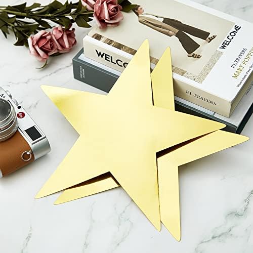Star Cutouts Double Impressed Paper Stars Decoration for Wedding Party Movie Night Party Supplies, 11 polegadas