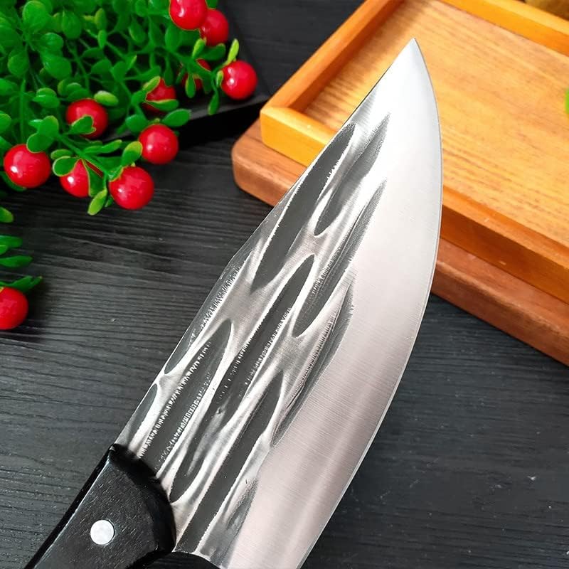 Faca de cutelo de carne Mayit, Facas de cozinha de aço inoxidável forjadas feitas à mão Facas de faca chinesa Cleaver Cleaver Butcher Chopper Kitchen Cutter Tool Tool