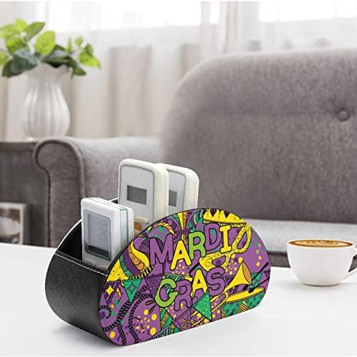 Máscara de carnaval de carnaval MARDI Caixa de caneta PU PU CATY REMOTO Caddy Decorativo Organizador de armazenamento de