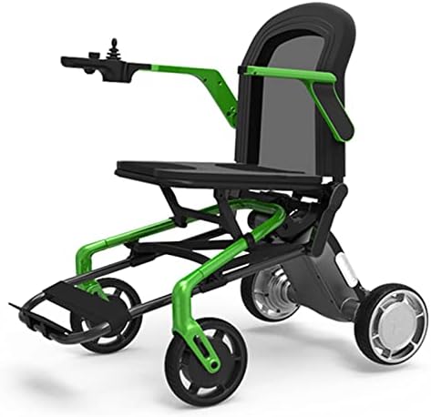 Baça dobrada de cadeira de rodas elétrica Powerchair de viagem portátil dobra em 1 segundo agora. A cadeira de energia mais leve e mais compacta do mundo vermelha