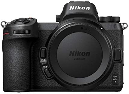 Câmera de lente intercambiável Nikon Z7 Full-Frame sem espelho com resolução de 45,7MP, corpo, preto, 1591