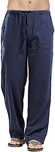 Realdo Mens Casual Casual Calça hippie Pontas de cintura elástica solta Colo