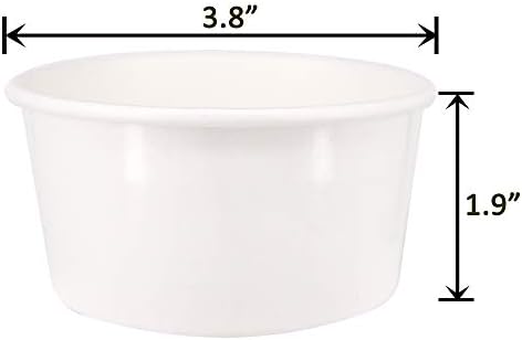 Belinlen 50 Conjunto 6 oz xícaras de sorvete branco descartáveis ​​com tampas médias quentes e frias para ir a xícaras de papel