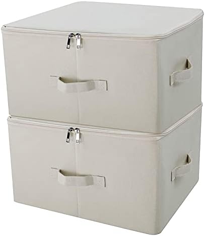 Haoktsb Caja de Almacenamiento de Ropa Jumbo contêineres de armazenamento de linho dobráveis, maré até o armário, caixa de armazenamento conveniente com lid caja de almacenaje