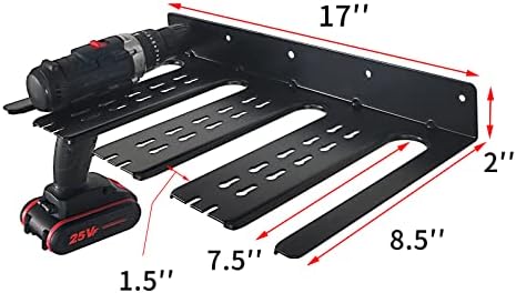 FOOZET ELECTRIC Storage Storage Rack Mount Mold Metal de serviço pesado, contém 4 exercícios e baterias se encaixam em garagem,