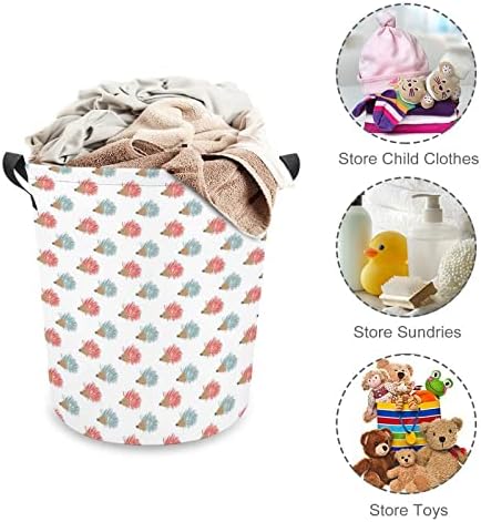 Lavanderia cesta de outono rato cesto de roupa com alças cesto cesto de roupa suja saco de armazenamento para quarto, banheiro, livro