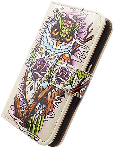 Caixa BCOV Galaxy S20 Fe 5G, capa colorida de carteira de couro floral de coruja floral com suporte de caça -níqueis para