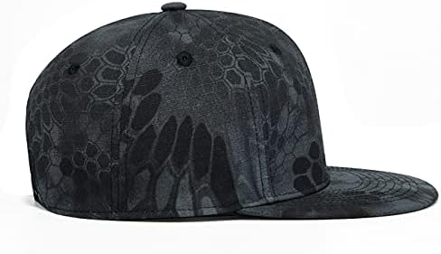 Quanhaigou Classic Snapback Hat Hip Hop Flat Bill Visor Cap - Chapéus de beisebol ajustáveis ​​para adultos unissex