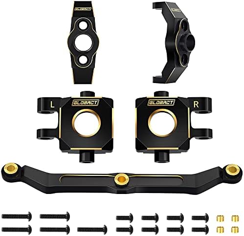 Globact Black Brass Blocks Knuckle e rodízio bloqueia C-Hubs e Links de direção 42.5g Conjunto de contrapeso para 1/18 TRX4M RC CRAWLER APRETÓRCOS DE ATUALIZAÇÃO