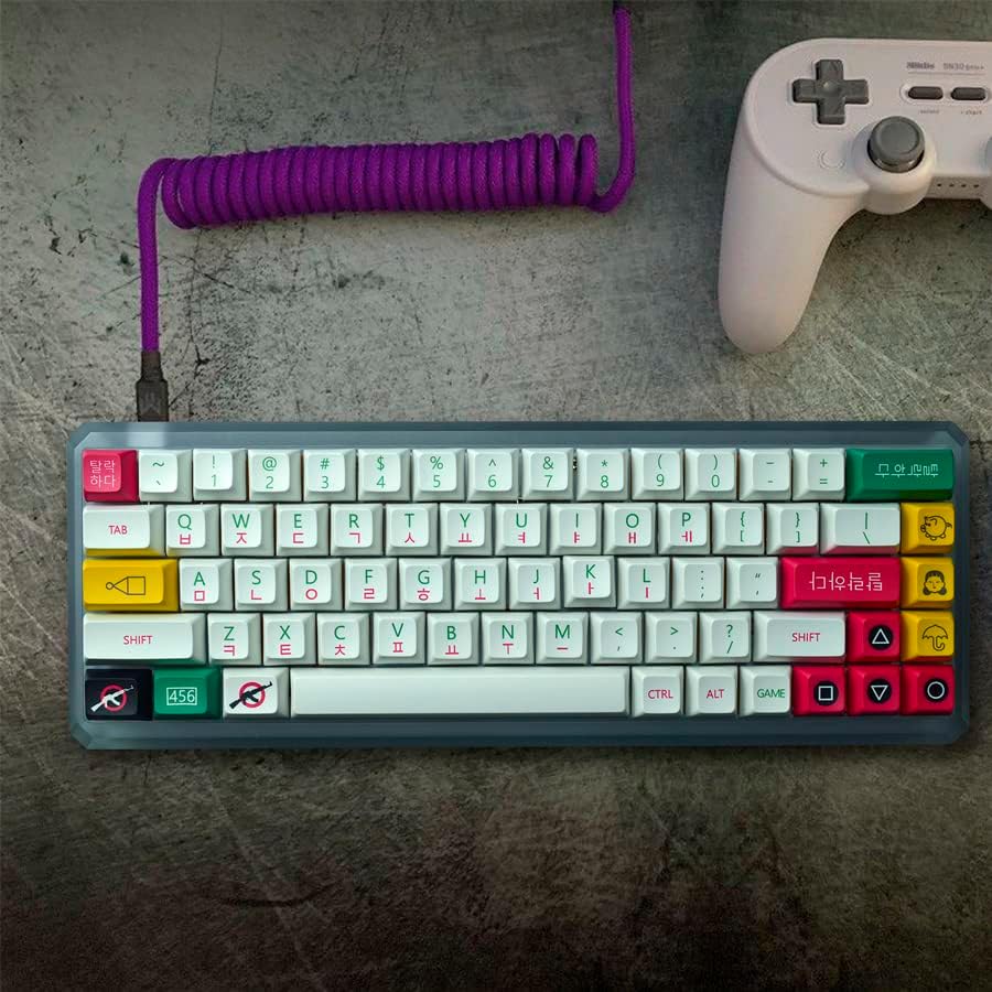 CAPS COREANOS, PBT XDA Profile KeyCap para teclado mecânico MX e teclado óptico