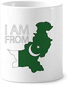 Eu sou da bandeira nacional do Paquistão Country Toothbrush Pen Pen Canela Cerac Stand Stand Cup