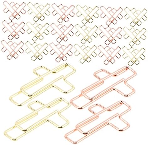 StoBok Decorative Gold Gold Stationery 100 PCS Planner Barrette em forma de Páscoa Cristã para Accessórios de Paperclips Maker Women Women File Arquivo