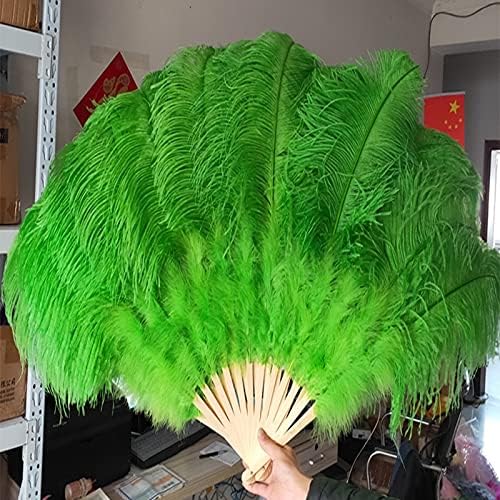 Pumcraft Feather for Craft 13 Ossos verdes de avestruz de penas de fanas de fanation dance performance performance