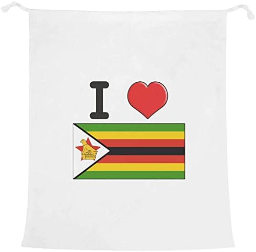 Azeeda 'eu amo o Zimbábue' Lavanderia/Bolsa de Lavagem/Armazenamento