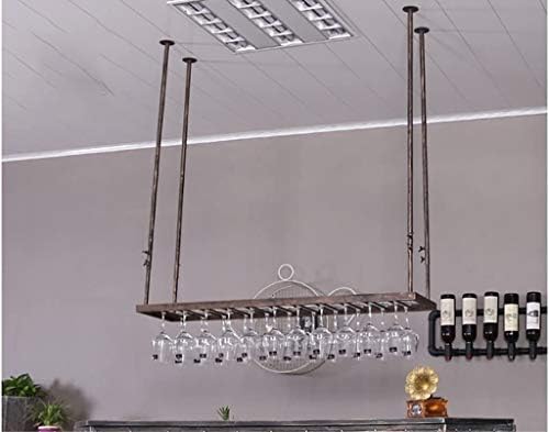 Rack de vinho DMuniz, porta -copo de ferro forjado europeu criativo suspenso por suporte de copo de teto de teto de teto de armazenamento de armazenamento/2/20 * 35cm