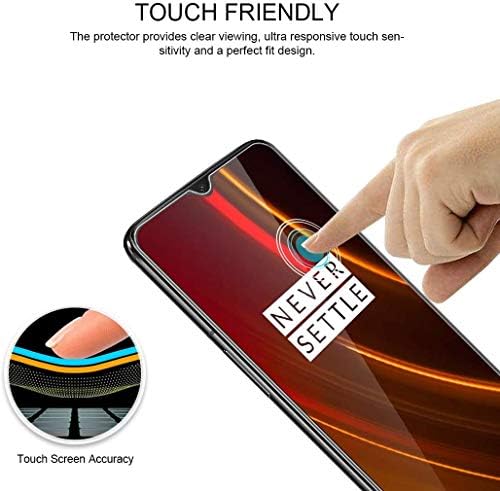 Tantek [Protetor de tela de 3 pacote para o OnePlus 6T, 6,41 polegadas, filme de vidro temperado, Ultra Clear, Anti Scratch, Bubble Free, Case Friendly