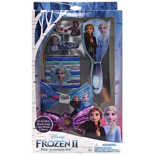 Seus acessórios Girls Frozen II 16pk Conjunto de acessórios de cabelo, o conjunto inclui 1 pincel, 11 gravata, 2 arcos, 2 snaps de cabelo