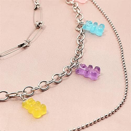 Multlugyer Bear Butterfly Cloud Cogumelo Candy Dinosaur Resina Gomosa Pingente Gomoso Chain Chain Hip Hop Butterfly Charm