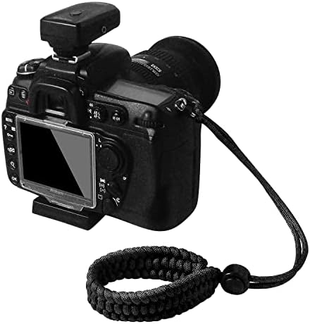 Pulseira de câmera Techion - Paracord Ajuste da câmera ajustável/pulseira universal para DSLR, câmera sem espelho, câmera de vídeo