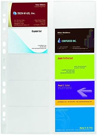 Confil de Visifix durável para o A4 Business Card Album - Capacidade para 200 cartas - 57 x 90 mm