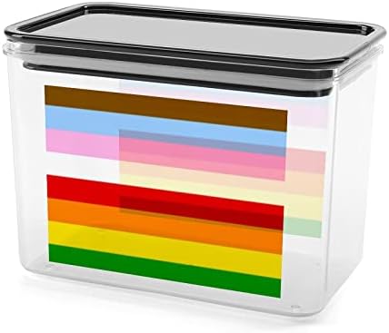 LGBT Caixa de Armazenamento de Armazenamento LGBT Caixa de Armazenamento de Armazenamento de Alimentos Plástico Organizador de Alimentos Com a tampa para cozinha
