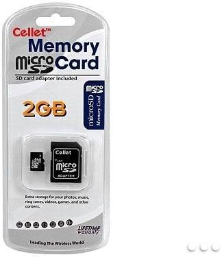 MicroSD de 2 GB do CellET para Motorola Droid Razrmax Memória flash personalizada, transmissão de alta velocidade, plug and