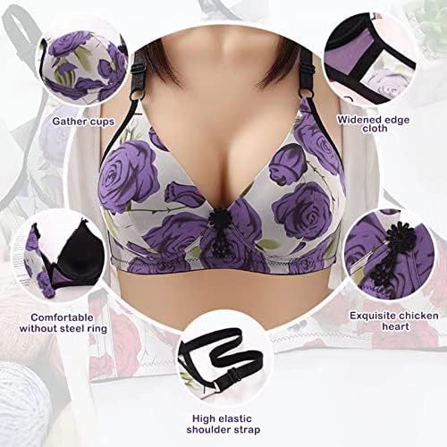 Sutiã floral, sutiã feminina push up v camise